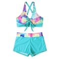 thumbnail image 4 of Womens Two Piece Swimsuit V Neck Push Up Bikini Set with Boyshorts Athletic Performance Swimwear for Swimming Pool and Beach, 4 of 8