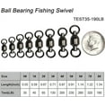 thumbnail image 3 of OROOTL Ball Bearing Swivels Fishing, 25pcs Barrel Swivels Fishing Tackle Stainless Steel Welding Rings High Strength Saltwater Fishing Swivels Connectors, 3 of 6
