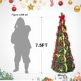 thumbnail image 3 of Bringstar 7.5ft Pop Up Christmas Tree Pre Lit with 200 Lights, Pre Decorated Artificial Green Xmas Tree with Ornaments, Easy Setup & Foldable for Storage, 3 of 15