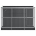 thumbnail image 4 of vidaXL Aviary Silver and anthracite Galvanized steel Large Durable, 4 of 7