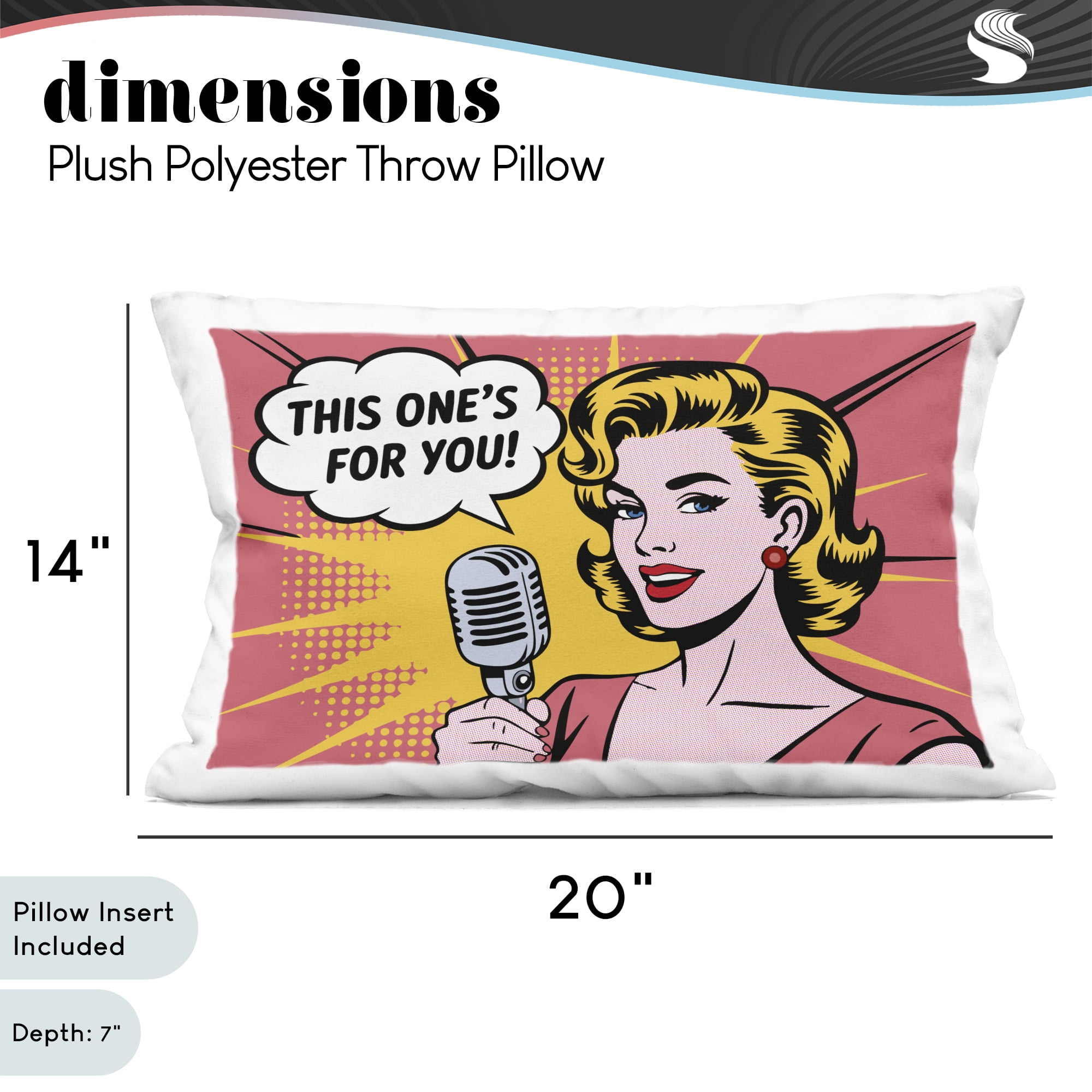 Stupell Industries This One's For You Decorative Printed Throw Pillow, design by Andreas Magnusson, 14 x 7 x 20