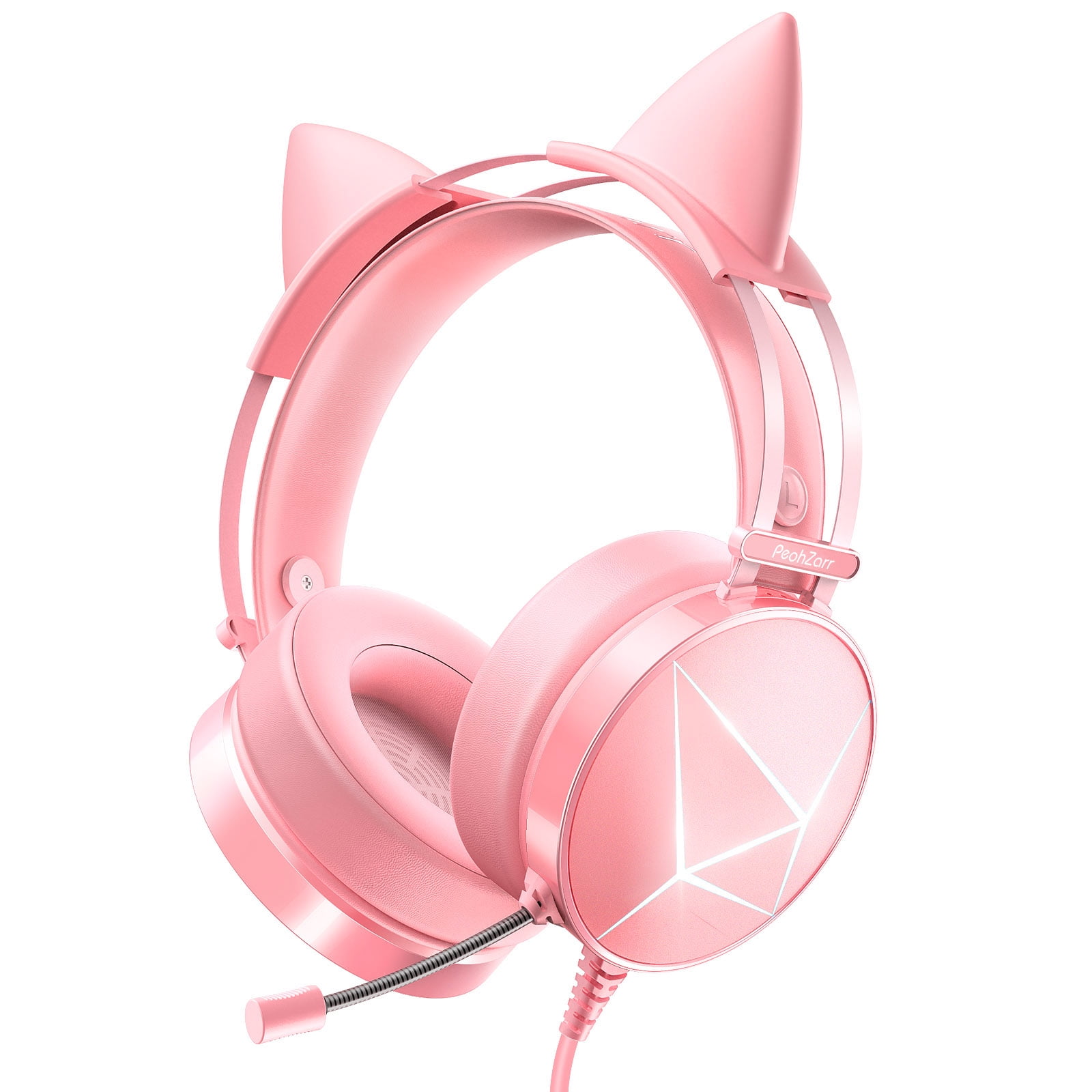 Pink SOMIC Girls Gaming Headset Xbox One PS5 PS4 PC Removeable Cat Ears 