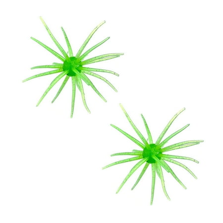 Aqyh Fishing Lure - 1/2Pcs 9CM/2.8G 11CM/8.7G Soft Sea Urchin Lure with 24 Skirts PVC Colorful Artificial Bait for Saltwater Freshwater Bass Walleye Trout Fishing