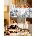 thumbnail image 3 of Blue Pumpkin Coastal Fall Curtain Valance for Windows/Kitchen/Living Room/Bedroom,Thanksgiving Ocean Botanical Coral Rod Pocket Window Treatment Short Drape Topper Small Tier Cafe Panel 42X12, 3 of 7