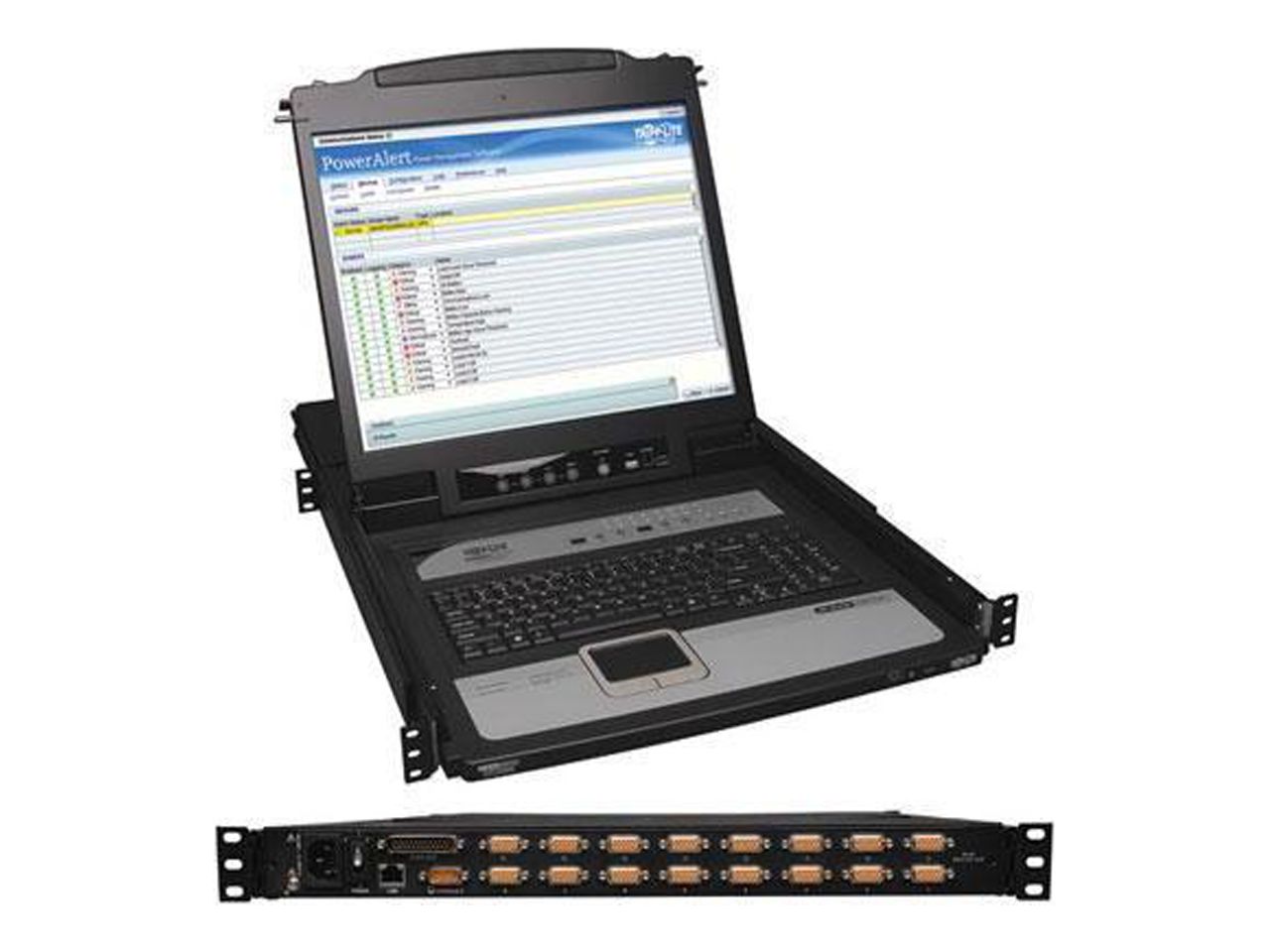 Tripp Lite by Eaton NetDirector 16-Port 1U Rack-Mount Console IP KVM Switch with 19 in. LCD - 16 Computer(s) - 19" LCD - 1280 x 1024PS/2 PortUSBVGA - Keyboard120 V AC, 230 V AC Input Voltage - 1U High
