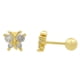 thumbnail image 3 of Broquel Mariposita con circonia Chapa de Oro 18K Horoz WH506, 3 of 5
