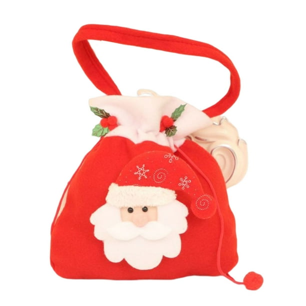 Bolsa de regalo de Navidad Bewildely con cordón para dulces y decoración de fiestas