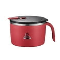 thumbnail image 1 of keepw Lightweight And Portable Stainless Steel Instant Noodle Bowl Suitable For All Occasions Durable Red 1300ML, 1 of 6