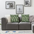 thumbnail image 3 of ARISTURING  Shamrock Decorative Throw Pillow Case Set of 2, Clovers and Hearts Pattern St Paddy's Day Motifs on Green Backdrop, Couch Bedroom Living Room Cushion Cover, Green Cream, 3 of 6