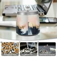 thumbnail image 6 of Yayeee Ashtray with Lid for Cigarette Smokeless Stainless Steel Home Ash Holder, Abstract Landscape, 6 of 7