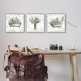 thumbnail image 3 of Stupell Industries Grey Bathroom Florals Bath & Laundry Painting Gray Framed Art Print Wall Art, 17 x 17, Set of 3, 3 of 9