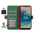thumbnail image 2 of KAIYANG Funda para teléfono con bloqueo RFID para Nokia XR21, funda tipo billetera de cuero genuino de vaca, estilo C, para Nokia XR21, color verde, 2 of 5