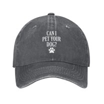 Can I Pet Your Dog Baseball Cap Vintage Soft Washed Denim,Golf Dad Hat Adjustable Trucker Hats for Men Women Unisex Adult,Deep Heather