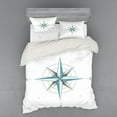 thumbnail image 2 of Ambesonne Compass Bedding Set 3 Pcs, Antique Wind Rose, Twin, Teal and Dimgray, 2 of 3