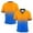 A-Orange26, variant on JAJAHO Mens Active Quick Dry V Neck T Shirt Casual Gradient Print Breathable Mesh Raglan Short Sleeve Athletic Running Gym Tees Comfy Tops