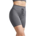 thumbnail image 2 of SAYOO - Calzoncillos de yoga para mujer, cintura elástica con cordón, pantalones cortos de punto ajustados SAYOO  Sexy, 2 of 6