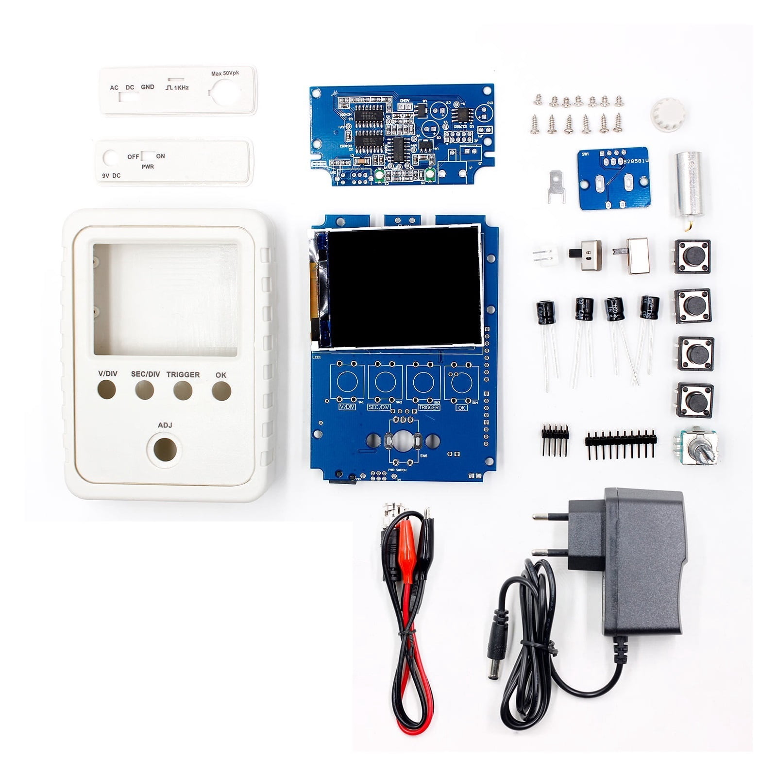 Digital Handheld Pocket Oscilloscope Kit 1MSa/s 200KHz Analog Bandwidth Support 80KHz PWM And Firmware Update ,Professional Designed