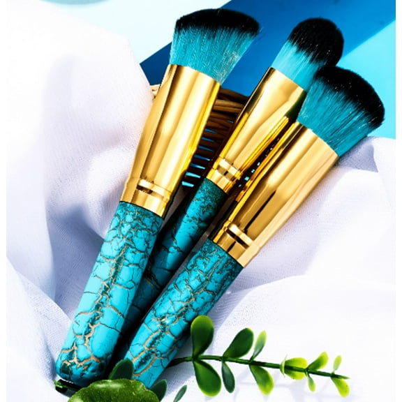 Turquoise - Makeup Brush 10 Pcs Set