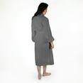 thumbnail image 2 of Women's Turkish Cotton Terry Ultra-Soft and Absorbent Long Bathrobe, Grey, 2 of 6