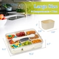 thumbnail image 2 of Large Snackle Box Container, 9+1 Big Space, Portable Divided Serving Tray with Lid & Handle, Charcuterie Board Snack Box for Flight, Veggie Tray for Outdoor, Perfect for Gift Giving, 2 of 7