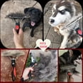 thumbnail image 4 of Dog Undercoat Rake Dog Rake Brush Long Toothed Grooming Rake Non-slip Handle - Dog Grooming Brush Compatible with Long-haired Pets, 4 of 5