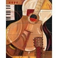 thumbnail image 1 of Tile Mural Kitchen Backsplash - Abstract Guitar - by Paul Brent, 1 of 1