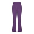 thumbnail image 6 of QATAINLAV Work Slacks for Women 2025 High Waist Office Dress Petite Yoga Pants Business Casual Outfits Solid Color Trousers with Pockets Purple XXL Ofertas de Hoy en Liquidación, 6 of 7
