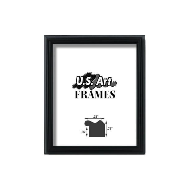 Black .75 inch Picture Frame, Solid Wood Wall Decor Poster Picture Frames by US Art Frames