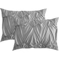 thumbnail image 5 of Lanco Pintuck Embellished 7 Piece Comforter Set Grey Gray Bed Size Queen, 100% Polyester Fill, 5 of 7