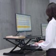 thumbnail image 2 of 37.4" Electric Standing Desk, Height Adjustable Sit Standing Desk Converter, Ergonomic Computer Desk Riser with Removable Keyboard Tray, Fits Single/Dual Monitor, 2 of 8