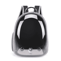 BESTSKY Cat Carrier,Anxiety-Relieving Transparent Window Cat Backpack,Comfortable 360°Breathable Mesh Cat Backpack Carrier,Expandable Space Cat Bag,Black