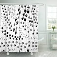thumbnail image 1 of BSDHOME Abstract Flat Monochrome Various Animals and Birds Tracks Shower Curtain 60x72 inches, 1 of 1