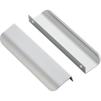 10 Pack Finger Pulls for Cabinets 128mm/5 Hole Center Tab Cabinet Handle Silver Finger Edge Pulls Concealed Handles
