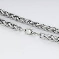 thumbnail image 4 of 3/4/5/6mm Bracelet for Men Chain Stainless Steel Silver Tone Braided Wheat Link, 4 of 6