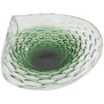 thumbnail image 6 of DecMode 14" Handmade Asymmetrical Abstract Wavy Ombre Green Glass Decorative Bowl with Bubble Texturing, 6 of 9