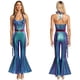 thumbnail image 4 of Disfraz de Cosplay de discoteca Fantasia de los años 70 y 80 para mujer adulta, traje de fiesta retro hippie, traje de Carnaval de Halloween para mujer, 4 of 5