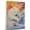 American Eskimo, variant on Wirehaired Pointing Griffon Dog Stretched Canvas Size 8x12 – Ice Hockey Theme Dog Art for Wall, Wirehaired Pointing Griffon Dog Playing Ice Hockey Wall Art, Dog Lover Canvas Decor
