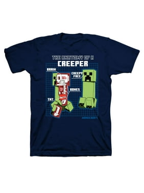 Minecraft Boys Shirts Tops Walmart Com - creeper t shirt roblox body