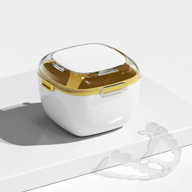 Contenant de Rangement Textile pour Appareils Dentaires avec Couvercle pour Usage Quotidien et Voyage Organisé pour Rétenteurs de Dents et Petits Accessoires