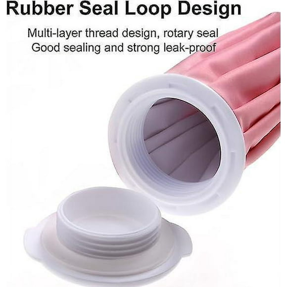 6 Inch Reusable Pink Ice Bag for Hot and Cold Therapy - Pain Relief Cold Compress