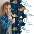 thumbnail image 3 of Blackout Kids Curtains,Dark Blue Dinosaurs Palms Clouds Pattern Childrens Insulated Curtains Set Of 2,Bedroom Essentials,Toddler Room Decor 42"x84", 3 of 5
