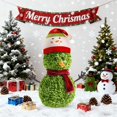 thumbnail image 4 of Christmas Decorations - 3D Realistic Plastic Christmas Snowman Sign - Holiday Decor, Weatherproof Garden Snowman, Easy Installation, Suitable for Front Door, Garden, Indoor Decor, 21.6'',Green B, 4 of 8