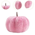thumbnail image 6 of 5 Pieces Decorative Simulation Pumpkin Rustic Table Party Pink Velvet Flannel for Thanksgiving Kitchen Decor, 6 of 9