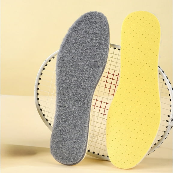 1 Packs Thermal Wool Insoles with Airflow Vents, Warm Cushion Inserts for Winter Boots & Hiking Shoes, Cold Weather Protection, Odor Resistant, Moisture Wicking, All Day Comfort for Men and Women