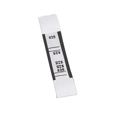 Self Sealing Currency Straps Money Bands 25 Black 1000 Pack