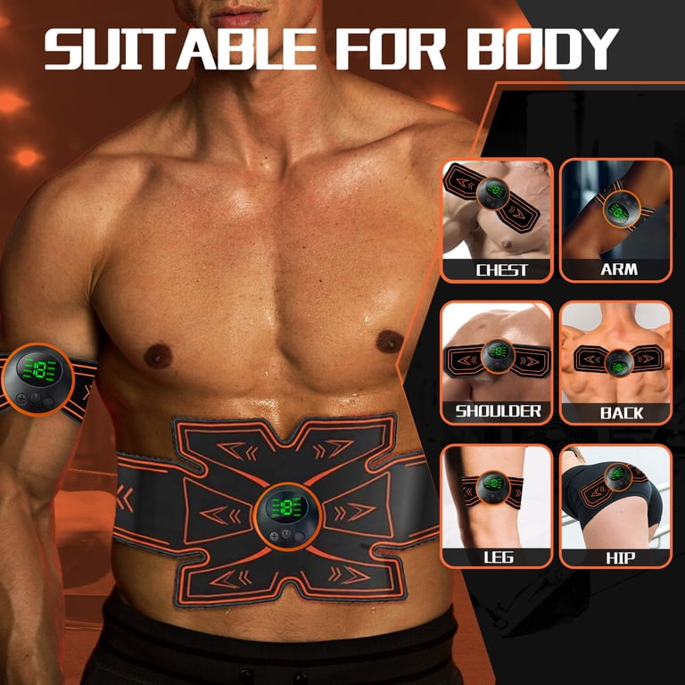 Men Arms Waist ABS Simulator EMS Training 8-Pads Body Abdominal Muscle