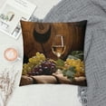 thumbnail image 2 of Fenyluxe Grapes Wine Table Pillow Covers for Couch Sofa Indoor Outdoor Printed on Both Sides Pillow Case 1PC 18x18in, 2 of 5