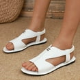 thumbnail image 4 of Mostsola Womens Flat Sandals Open Toe Slippers Lightweight Fashion Slingback Flats Beach Shoes, 4 of 7