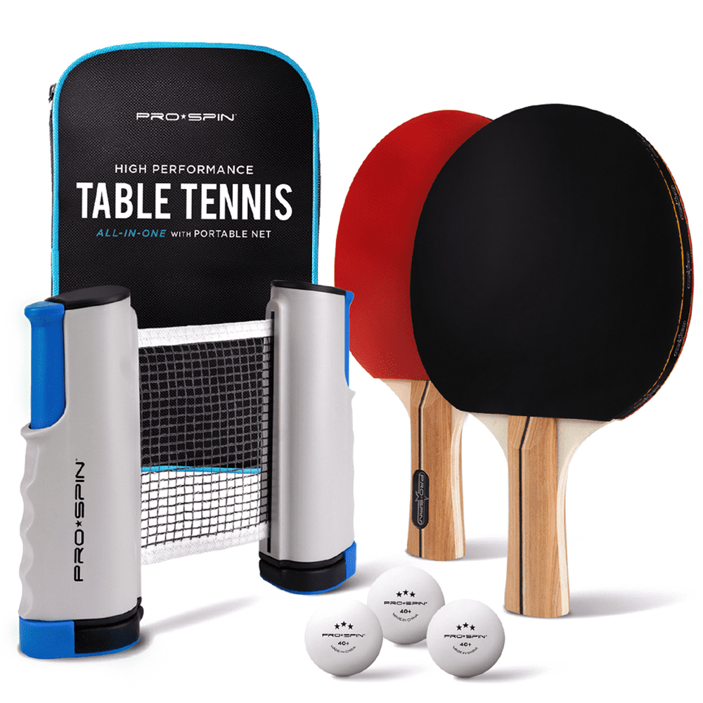 Sportout Ping Pong Paddle Set With Retractable Net Balls And Portable Case 