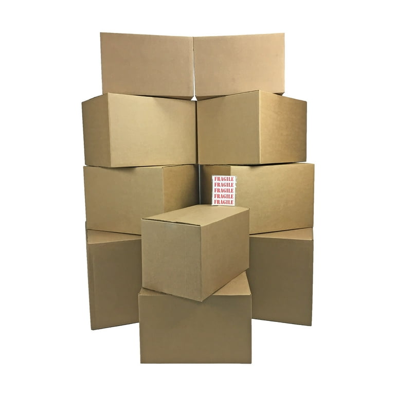 Uboxes Moving Box Combo Pack - 2 Smalls, 6 Mediums, 2 Larges, Moving Labels